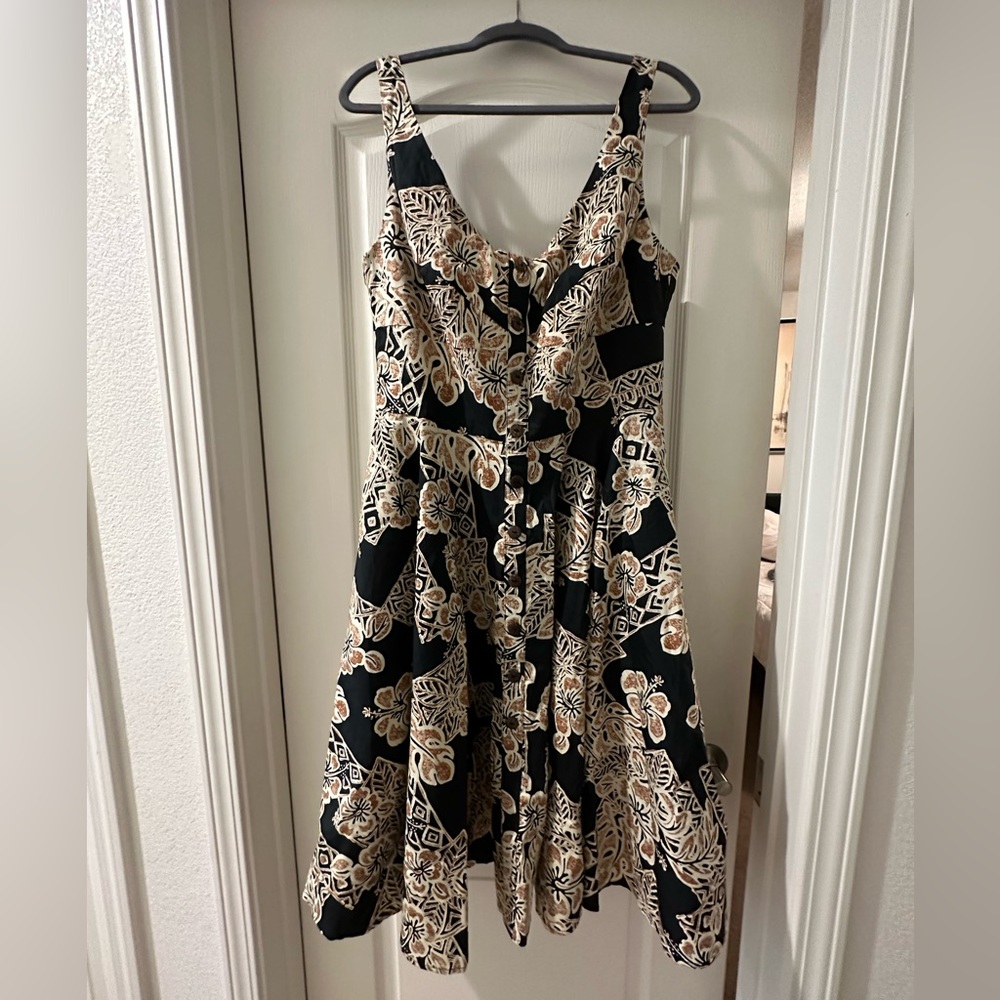 Tiki Hawaiian print 50s dress - Picture 6 of 7